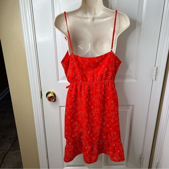 Ladies PROMESA Red Dress Large Ruffled Mini Dress. Perfect For Valentines Day - Picture 5 of 10